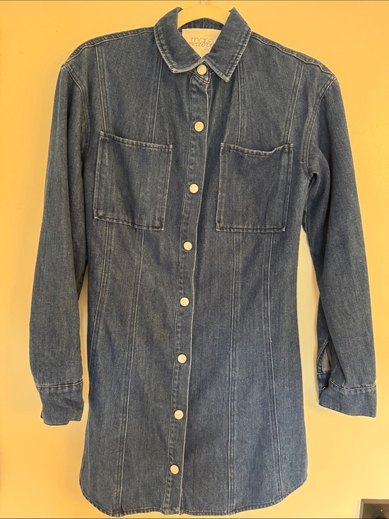 Anthropologie Dresses & Skirts - Anthropologie Denim Mini Dress in Dark Blue